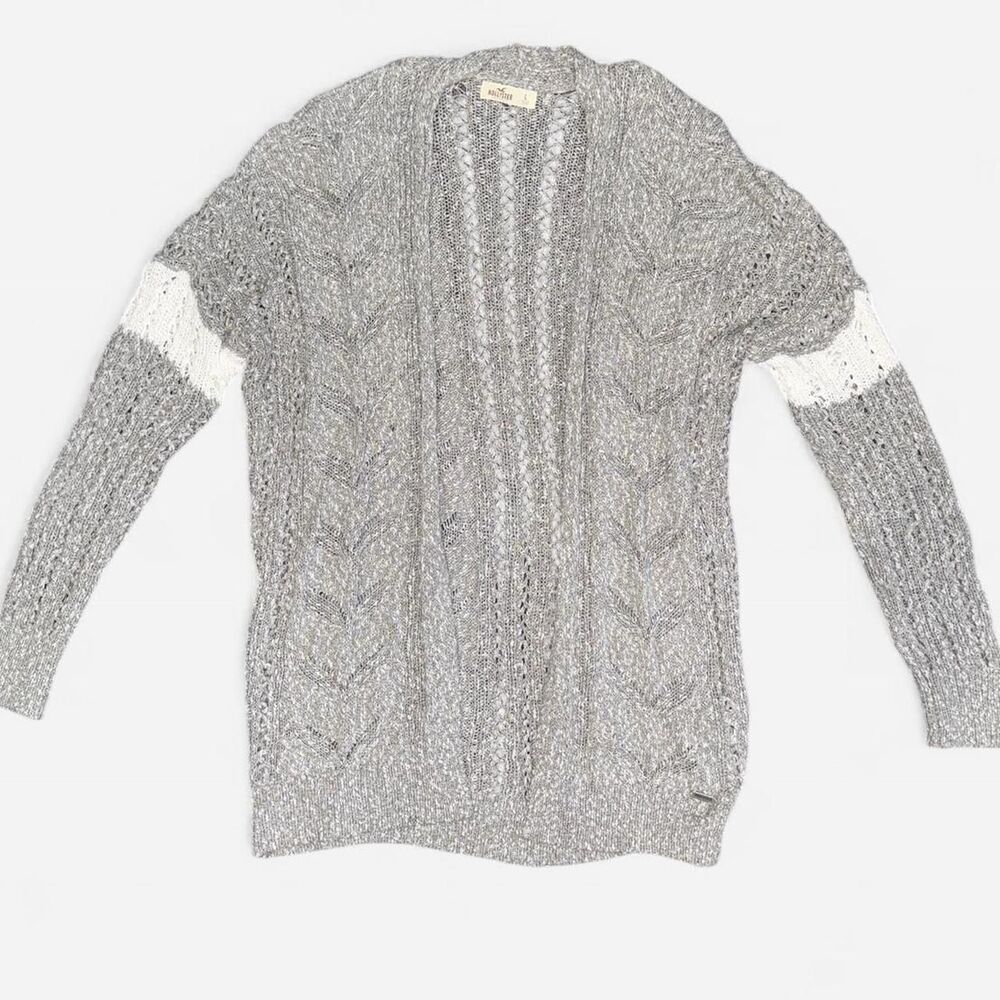 Hollister Grey and White Cardigan - Picture 2 of 8